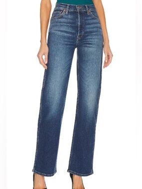 RE/DONE 90s High Rise Loose Jeans- Jetty- 27-Med/Dark Wash